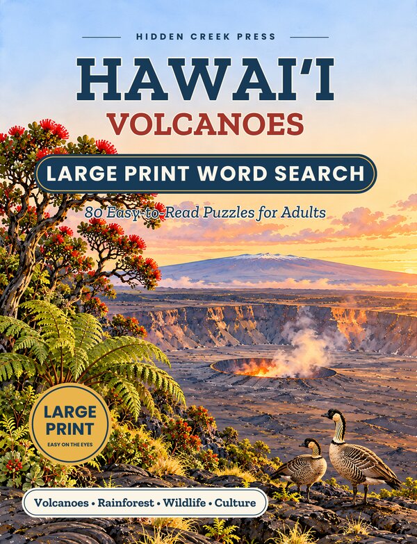 Cover of Hawai‘i Volcanoes Large Print Word Search