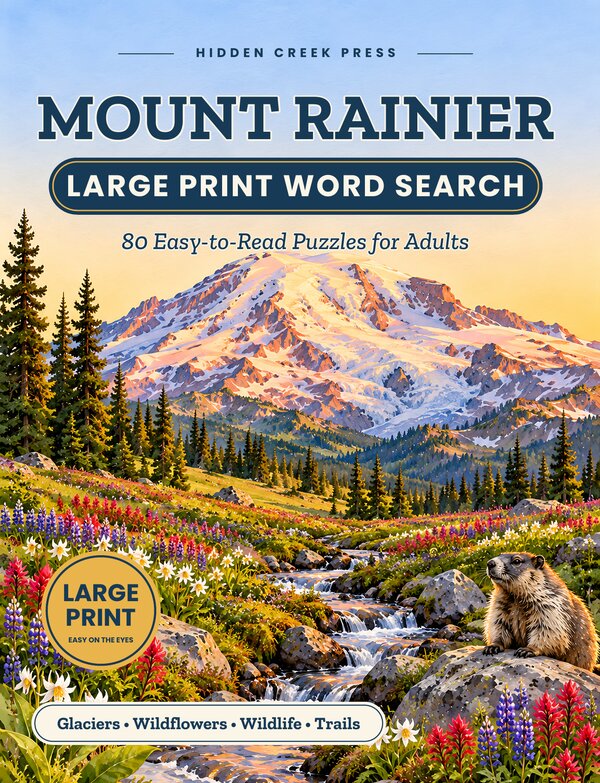 Cover of Mount Rainier Large Print Word Search