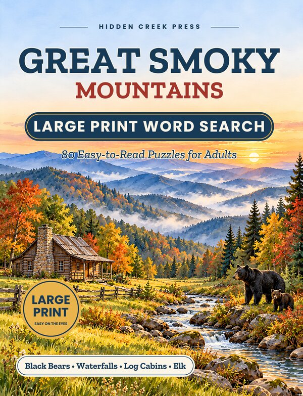 Cover of Great Smoky Mountains Large Print Word Search