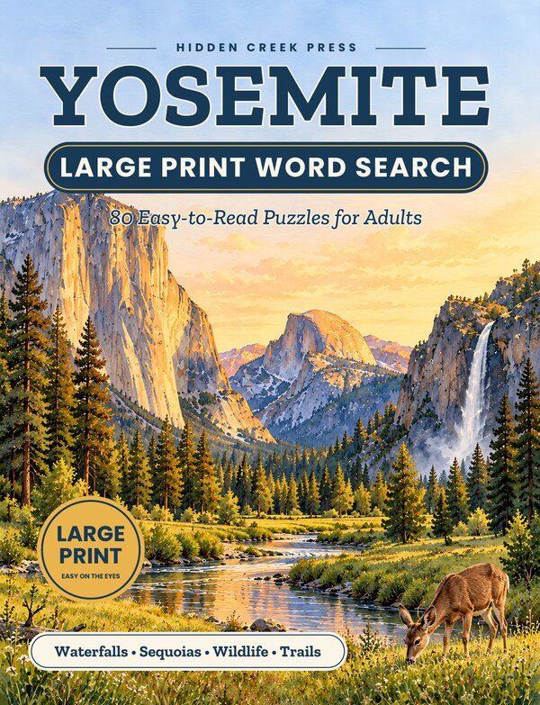 Cover of Yosemite Large Print Word Search
